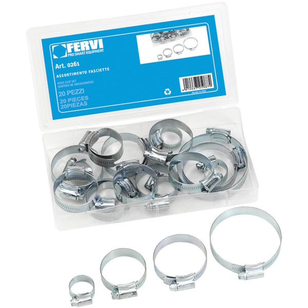 FERVI SET DI 20 FASCETTE STRINGITUBO IN CASSETTA DI PLASTICA