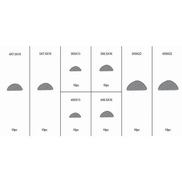 FERVI ASSORTIMENTO DI CHIAVETTE A DISCO TOTALE PZ80