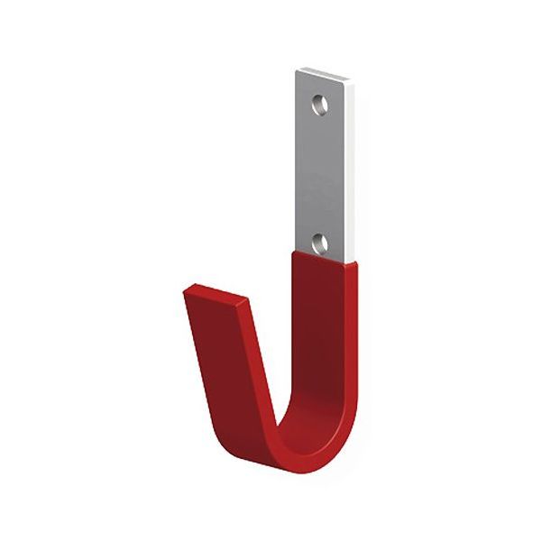 ALFER GANCIO PIATTO UNIVERSALE ACCIAIO GOMMATO ROSSO MM 35 PORTATA KG30