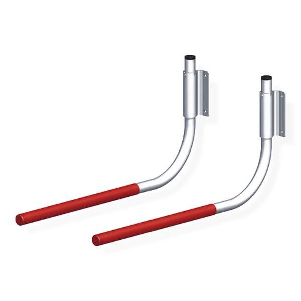 ALFER GANCI PER BICICLETTE GOMMATO ROSSO MM550 PORTATA MAX KG30 PZ2