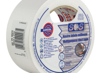 EUROCEL NASTRO ADESIVO TELATO MILLEUSI MM50X25MT BIANCO ART.201 TPL