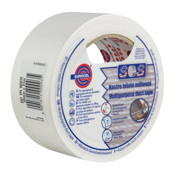 EUROCEL NASTRO ADESIVO TELATO MILLEUSI MM50X25MT BIANCO ART.201 TPL