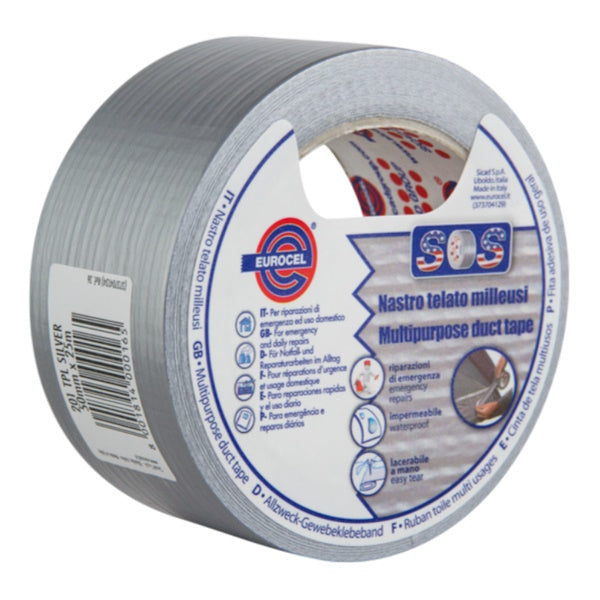 EUROCEL NASTRO ADESIVO TELATO MILLEUSI MM50X25MT GRIGIO ART.201 TPL