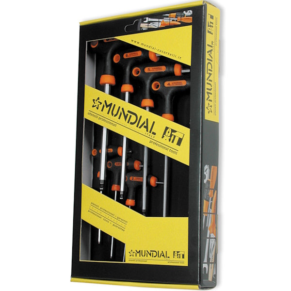 MUNDIAL ART.0344XT SERIE 7 CHIAVI MASCHIO TORX CON IMPUGNATURA A T