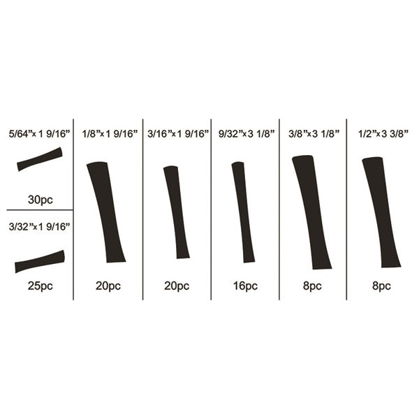 FERVI ASSORTIMENTO DI GUAINE TERMORESTRINGENTI TOTALE PZ127