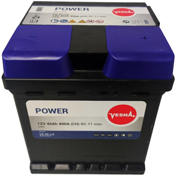 VESNA BATTERIA PER VEICOLI MOD. POWER VE45-L0 45AH 400A