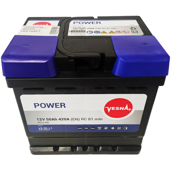 VESNA BATTERIA PER VEICOLI MOD. POWER VS50-L1 50AH 420A