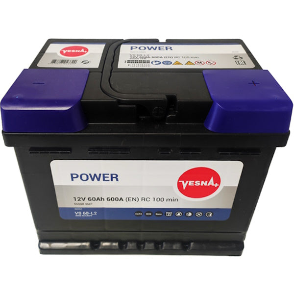 VESNA BATTERIA PER VEICOLI MOD. POWER VS60-L2 60AH 600A