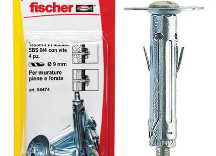 FISCHER  TASSELLI IN ACCIAIO CON BARRA FILETTATA SBS 9/ 5 K BLISTER PZ4