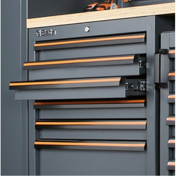 BETA C45PRO W/ ARREDO PRO W-3MT 2 MODULI+ARMADIO+CASSETTIERA GRIGIO