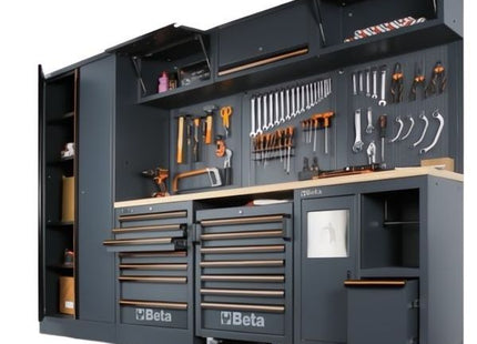 BETA C45PRO W/ ARREDO PRO W-3MT 2 MODULI+ARMADIO+CASSETTIERA GRIGIO