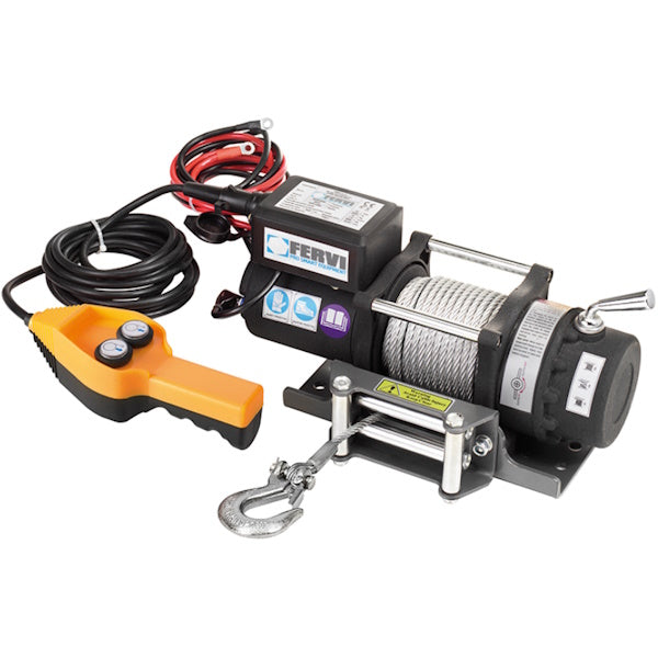 FERVI ARGANO ELETTRICO A 12V TIRO KG2000 CON CAVO D.MM6,4X14,5MT