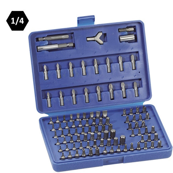 FERVI SET DI INSERTI BITS CON PORTAINSERTI DA 1/4" PZ100