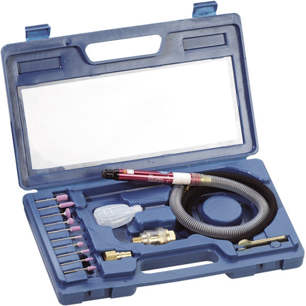 FERVI MICROSMERIGLIATRICE FLESSIBILE PNEUMATICA CON SET ACCESSORI