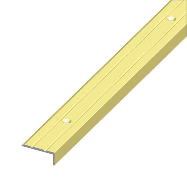 ALFER PROFILO DI CHIUSURA ALLUMINIO OTTONE CON FORI MM25X10 MT2