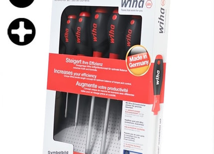 WIHA SERIE DI 6 GIRAVITI A TAGLIO E A CROCE MOD. SOFTFINISH