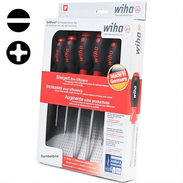 WIHA SERIE DI 6 GIRAVITI CON CALOTTA IN FERRO MOD. SOFTFINISH