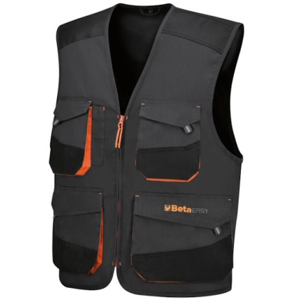 BETA  7907G GILET DA LAVORO MULTITASCHE COLORE GRIGIO