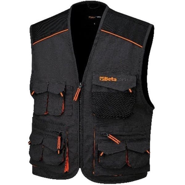 BETA  7907E GILET DA LAVORO MULTITASCHE COLORE GRIGIO TG.M*