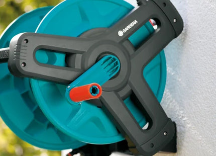 GARDENA 08009 SET AVVOLGITUBO CON MT20 DI TUBO E SUPPORTO A MURO