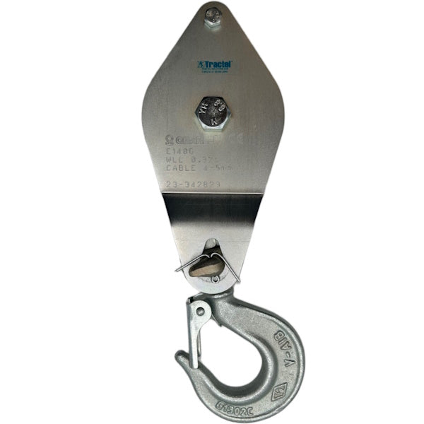 TRACTEL CARRUCOLA ART. EG140 RUOTE GHISA PORTATA KG320 PER FUNE D.MM4/5