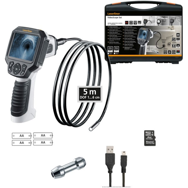 LASERLINER VIDEOISPETTORE COMPATTO CON SONDA DA MT5 VIDEOSCOPE XXL SET