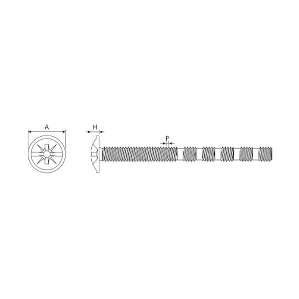 AMBROVIT VITE TBL COMBI PZ FILETTO INTERROTTO A TAGLIARE BRONZATA M 4X45