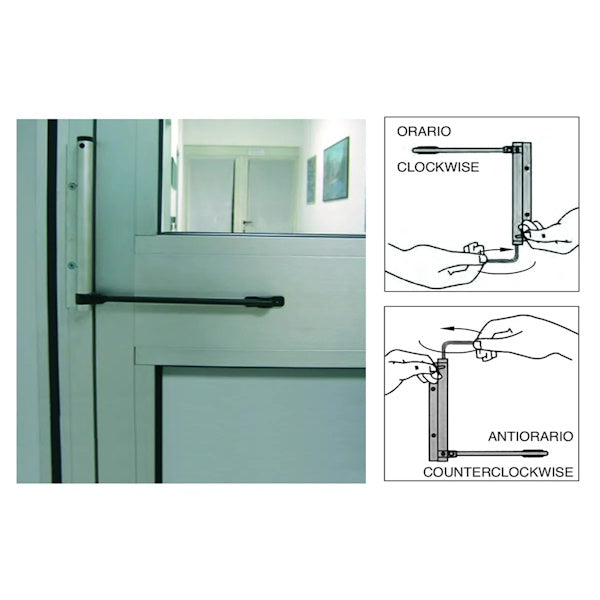 IBFM CHIUDIPORTA A MOLLA IN ALLUMINIO ART. 88/A ARGENTO