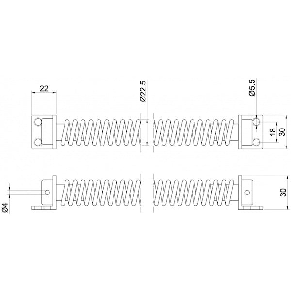 IBFM MOLLA CHIUDI PORTA NICHELATA ART. 89 LUNGHEZZA MM 280
