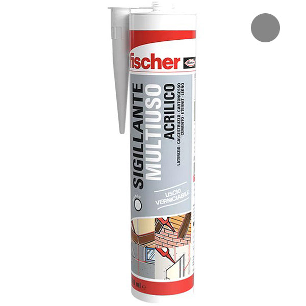 FISCHER SIGILLANTE ACRILICO LISCIO SA-GR GRIGIO RAL 7004 ML310