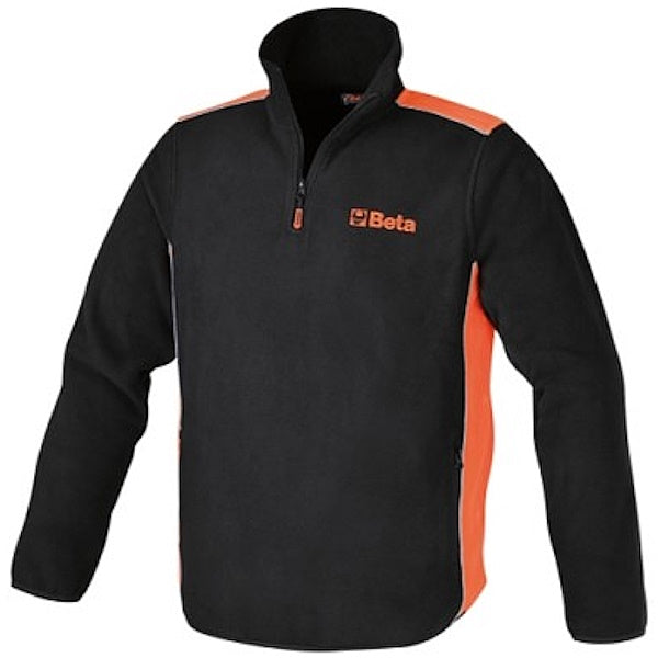 BETA  9537TL PILE DA LAVORO CON ZIP TOP LINE COLORE NERO-ARANCIO