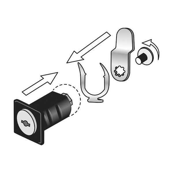 ALUBOX KIT SERRATURA QUADRATA + LEVETTE PER CASSETTE POSTALI
