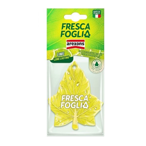 AREXONS PROFUMATORE PER AUTO FRESCA FOGLIA FRAGRANZA LIME