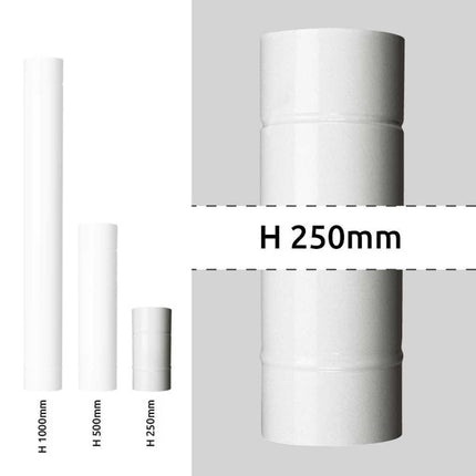 SAVE TUBO PER STUFE SMALTATO NERO OPACO D.CM10X 50