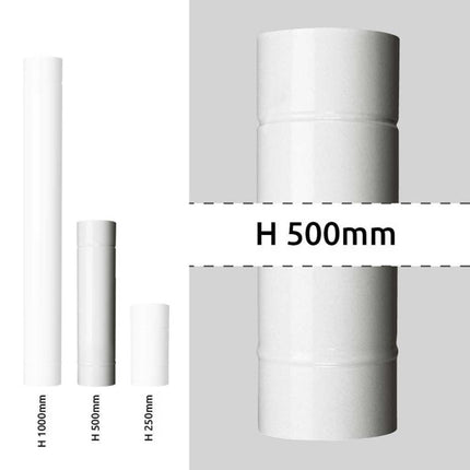 SAVE TUBO PER STUFE SMALTATO NERO OPACO D.CM10X 50