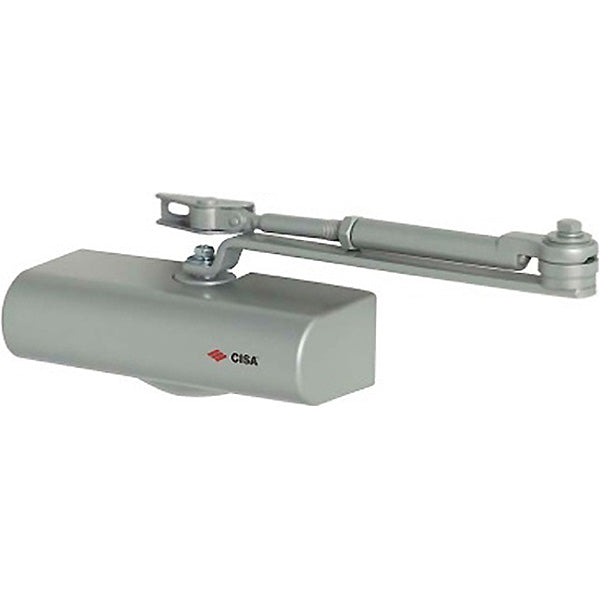 CISA CHIUDIPORTA AEREO SMART PLUS 2 CON ARRESTO COLORE ALLUMINIO
