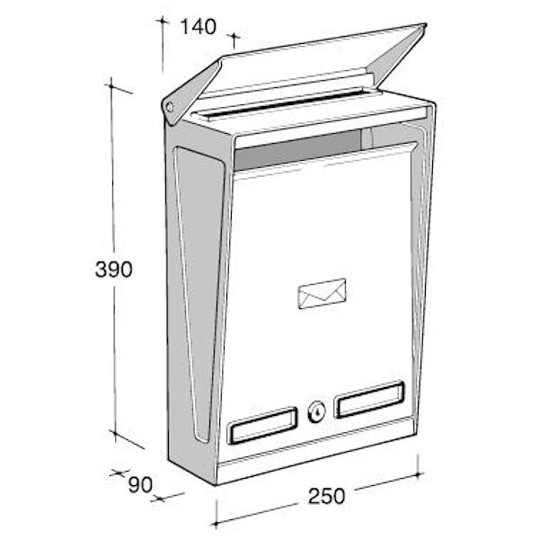SILMEC CASSETTA POSTALE MOD. S012 IN ACCIAIO INOX