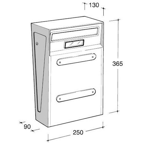 SILMEC CASSETTA POSTALE MOD. S014 PER RECINZIONI COLORE GRIGIO FERRO