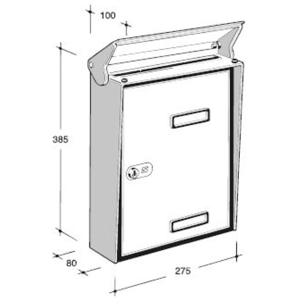 SILMEC CASSETTA POSTALE MOD. S90 IN ACCIAIO INOX