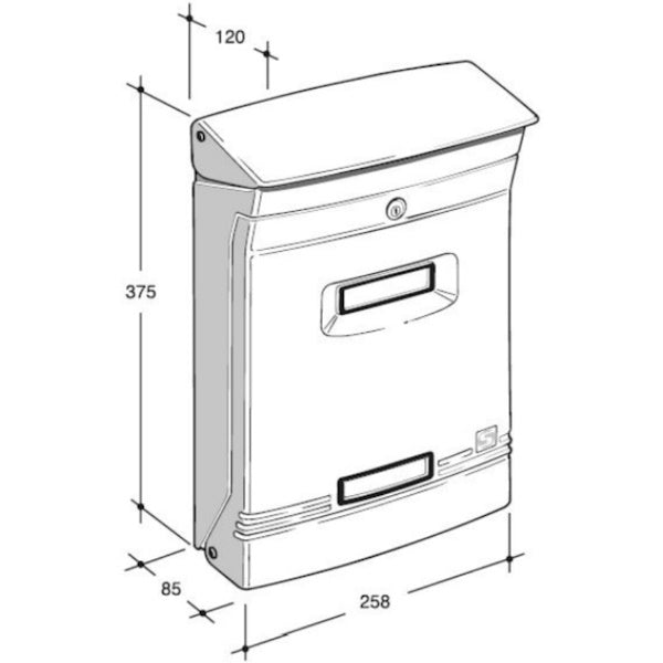 SILMEC CASSETTA POSTALE MOD. GIOIOSA COLORE BIANCO RAL 9001