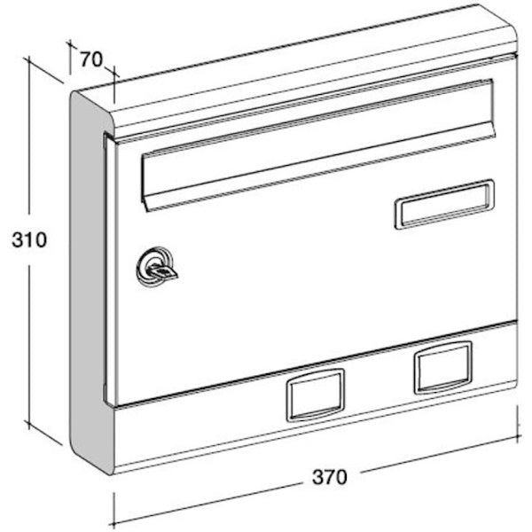 SILMEC CASSETTA POSTALE MOD. S/2001ER IN ACCIAIO INOX