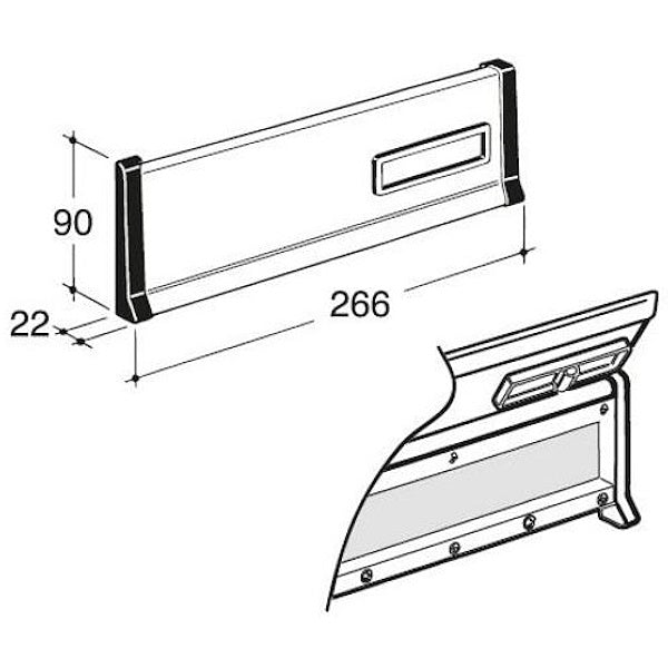 SILMEC PLACCA BUCA LETTERE IN ALLUMINIO MOD. S600 COLORE SILVER