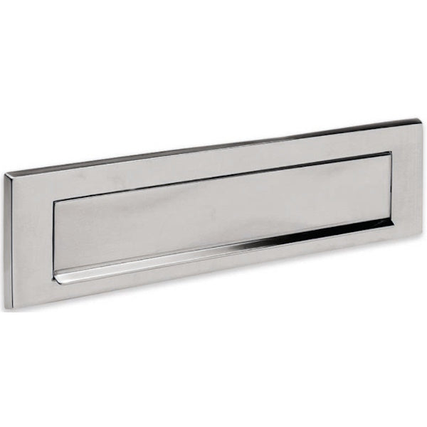 SILMEC PLACCA BUCA LETTERE IN OTTONE CROMO SATINATO MOD. S661