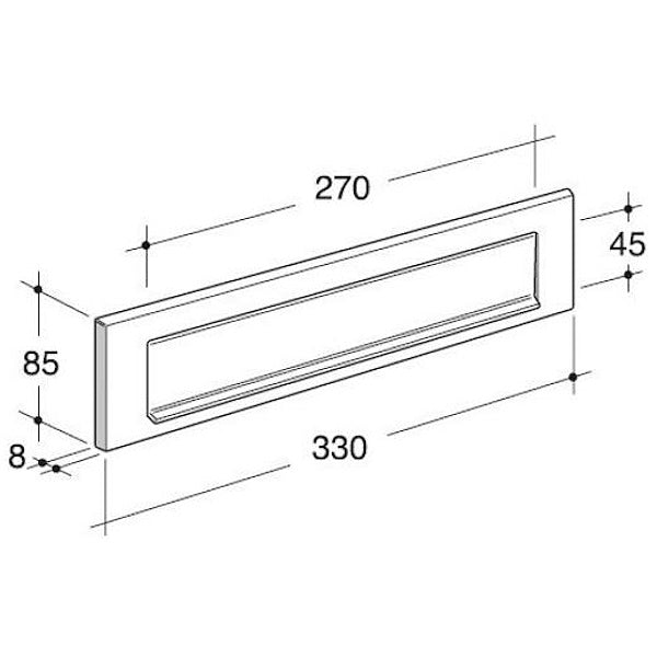 SILMEC PLACCA BUCA LETTERE IN OTTONE CROMO SATINATO MOD. S661