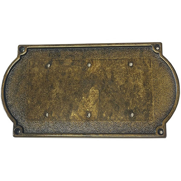 SILMEC PLACCA PORTANUMERO E LETTERA IN OTTONE ANTICO