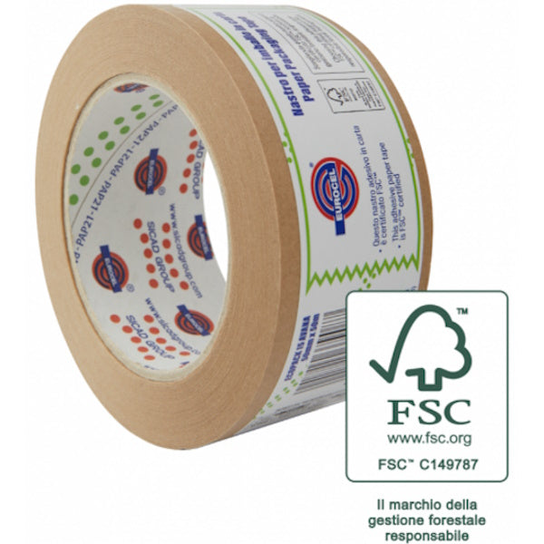 EUROCEL NASTRO ADESIVO IMBALLAGGIO CARTA AVANA MM50X50MT ECOPACK 15 PZ6