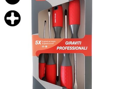 RENAUDO SERIE DI 5 GIRAVITI A TAGLIO E A CROCE PHILLIPS