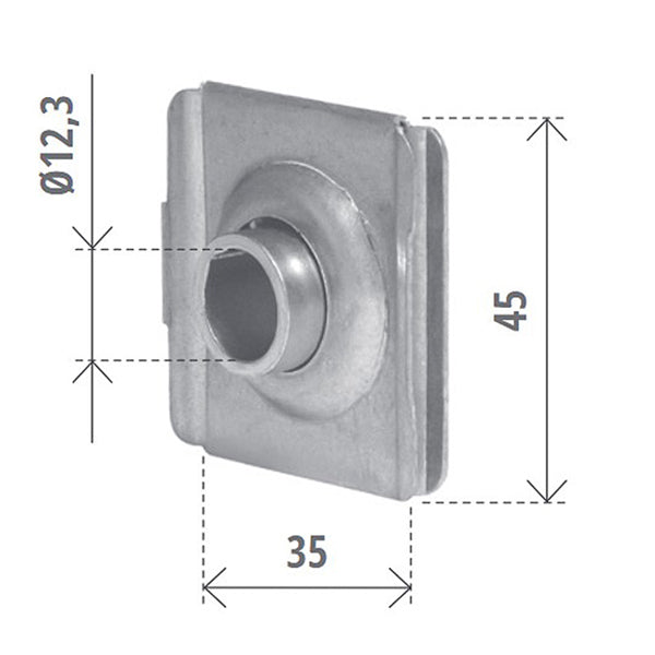 BOLIS CUSCINETTO QUADRO PER SUPPORTO A CASSONETTO TAPPARELLE