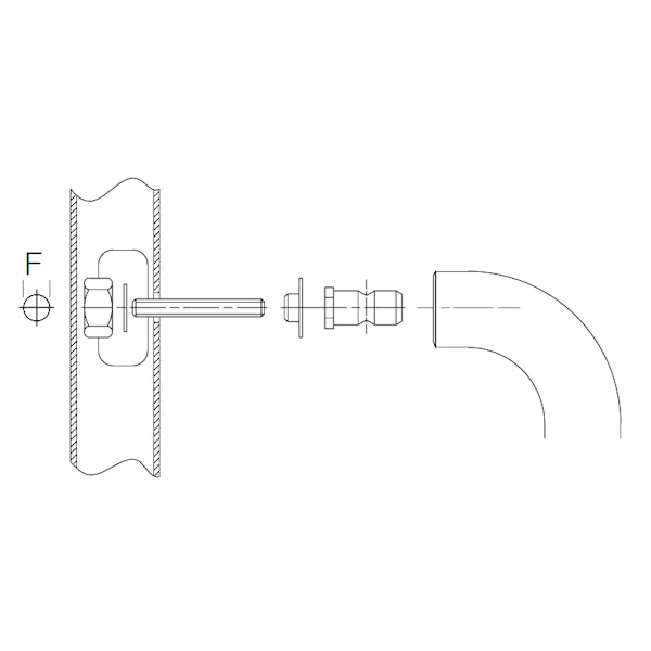 COMUNELLO FISSAGGIO UNIFICATO SINGOLO PER MANIGLIONI IN INOX ART.F1100