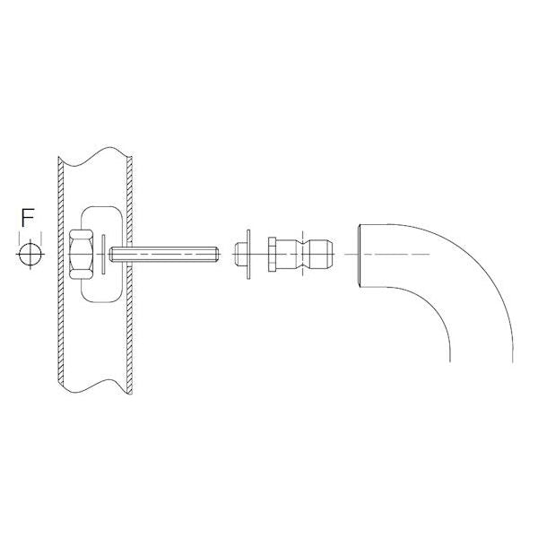 COMUNELLO FISSAGGIO UNIFICATO SINGOLO PER MANIGLIONI IN INOX ART.F1100